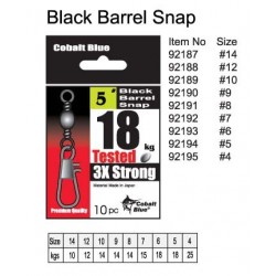 Black Barrel Snap Swivel